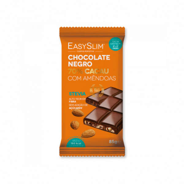 Easyslim Chocolate Negro 70% Cacau Amêndoa 85 g