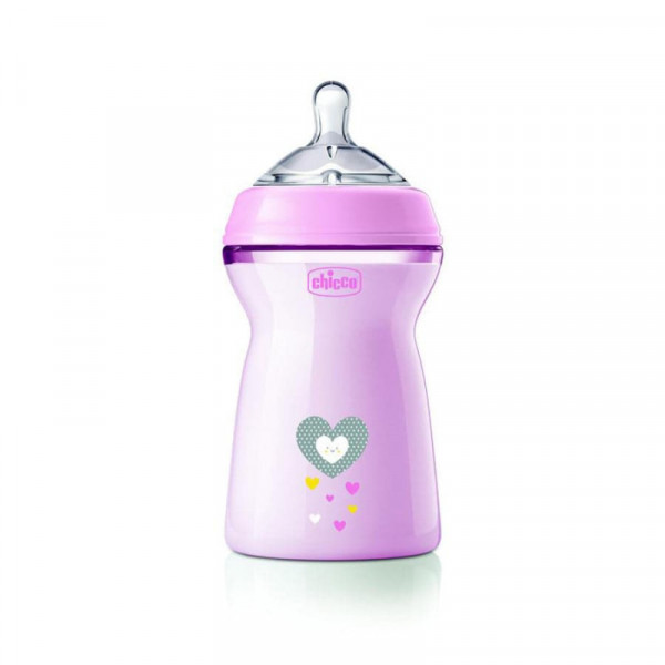 Chicco Biberão NaturalFeeling_Silicone_Girl_6M+ - 330ml