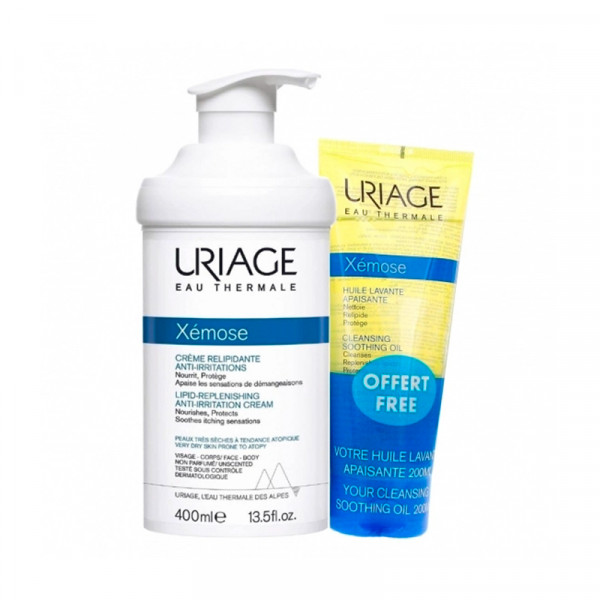 Uriage Xémose. Pack Creme Emoliente oferta Óleo 400+200ml