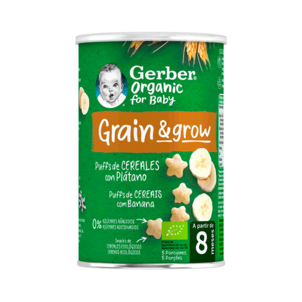 Gerber Bio Nutripuffs Banana 35g 8M+ Gerber Bio Nutripuffs Banana 35g 8M+