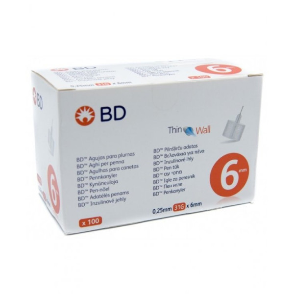 Bd Thin Wall Pl Agulhas 6Mm X100 Bd Thin Wall Pl Agulhas 6Mm X100