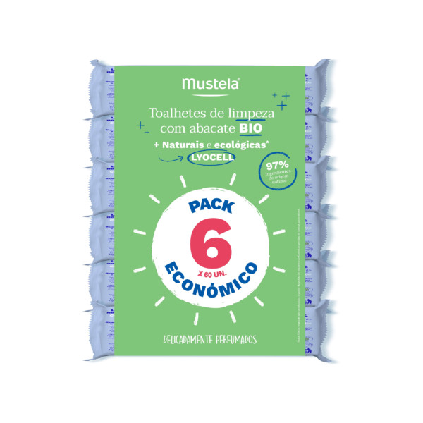 Mustela Bebe Toalhitas Limpeza Perfumadas x60 x6