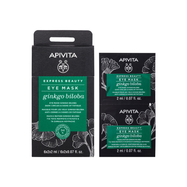 Apivita Express Beauty Máscara Anti-Papos e Anti-Olheiras Gingko Biloba 2x2ml