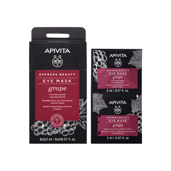 Apivita Express Beauty Máscara Olhos Anti-Rugas Uva 2x2ml