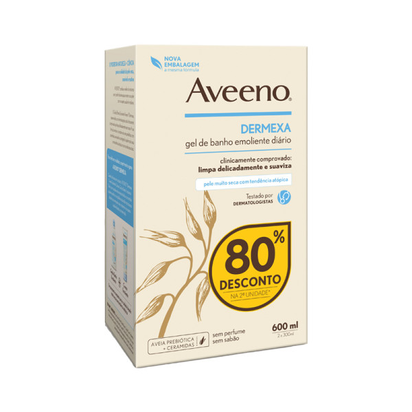 Aveeno Dermexa Gel Banho Emoliente Promoção 600ml