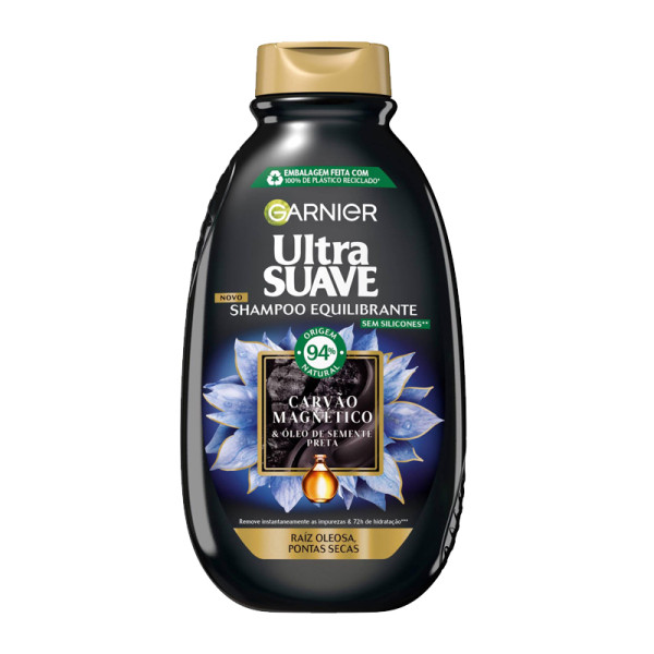 Garnier Ultra Suave Carvão Champô 400ml