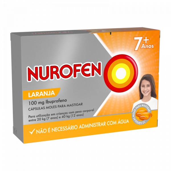 Nurofen, 100 Mg X 24 Cáps Mole P/Mastigar Nurofen, 100 Mg X 24 Cáps Mole P/Mastigar