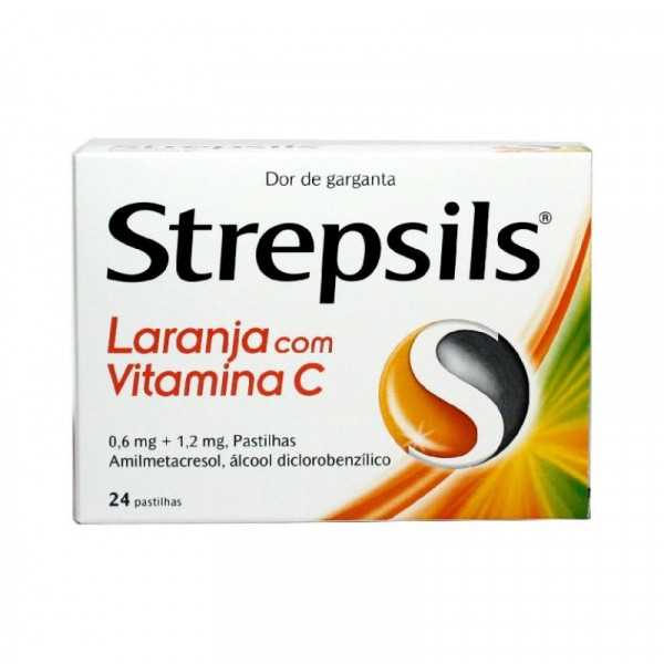 Strepsils Laranja com Vitamina C 24pastilhas Strepsils Laranja com Vitamina C 24pastilhas