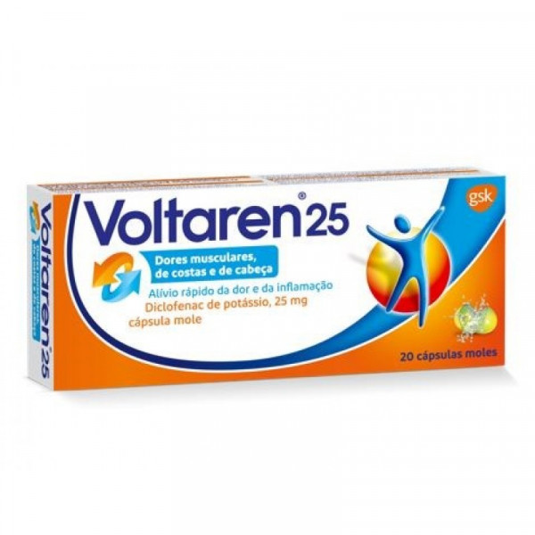 Voltaren 25mg 20 cápsulas moles