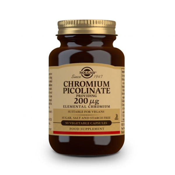 Solgar Chromium Picolinate 200mcg 90 Cápsulas Solgar Chromium Picolinate 200mcg 90 Cápsulas